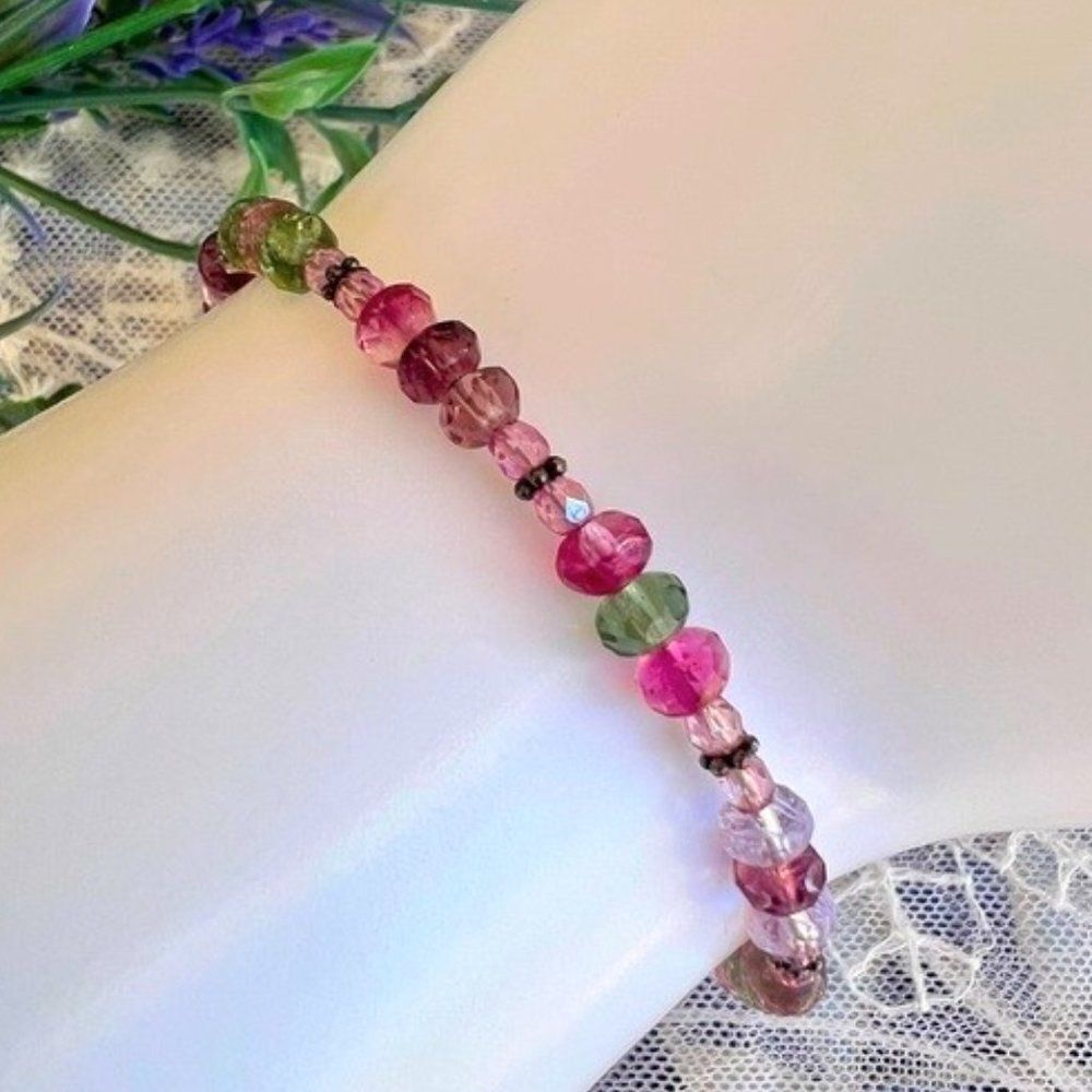 Dainty Vintage Gemstone Bracelet 925